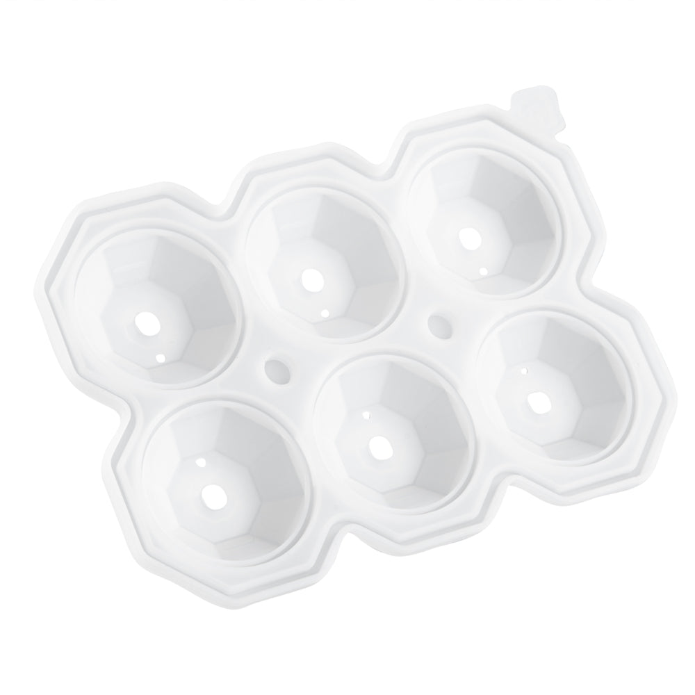 Bar Lux Black Silicone Ice Mold - 2" x 1 1/2" Diamond, 6 Compartments - 1 count box