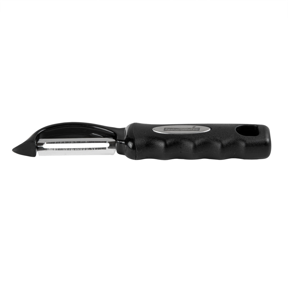 Comfy Grip Black Stainless Steel Vegetable Peeler - 7 1/2" - 1 count box