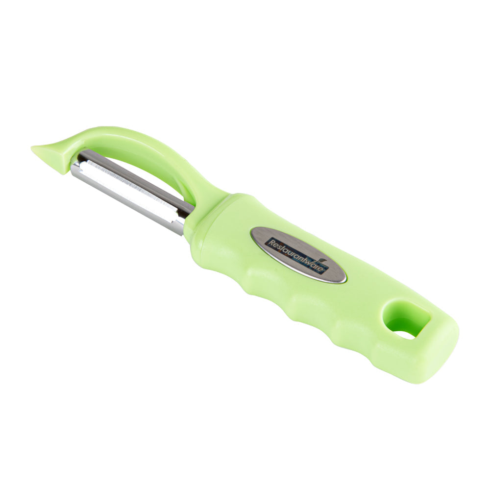 Comfy Grip Green Stainless Steel Vegetable Peeler - 7 1/2" - 1 count box