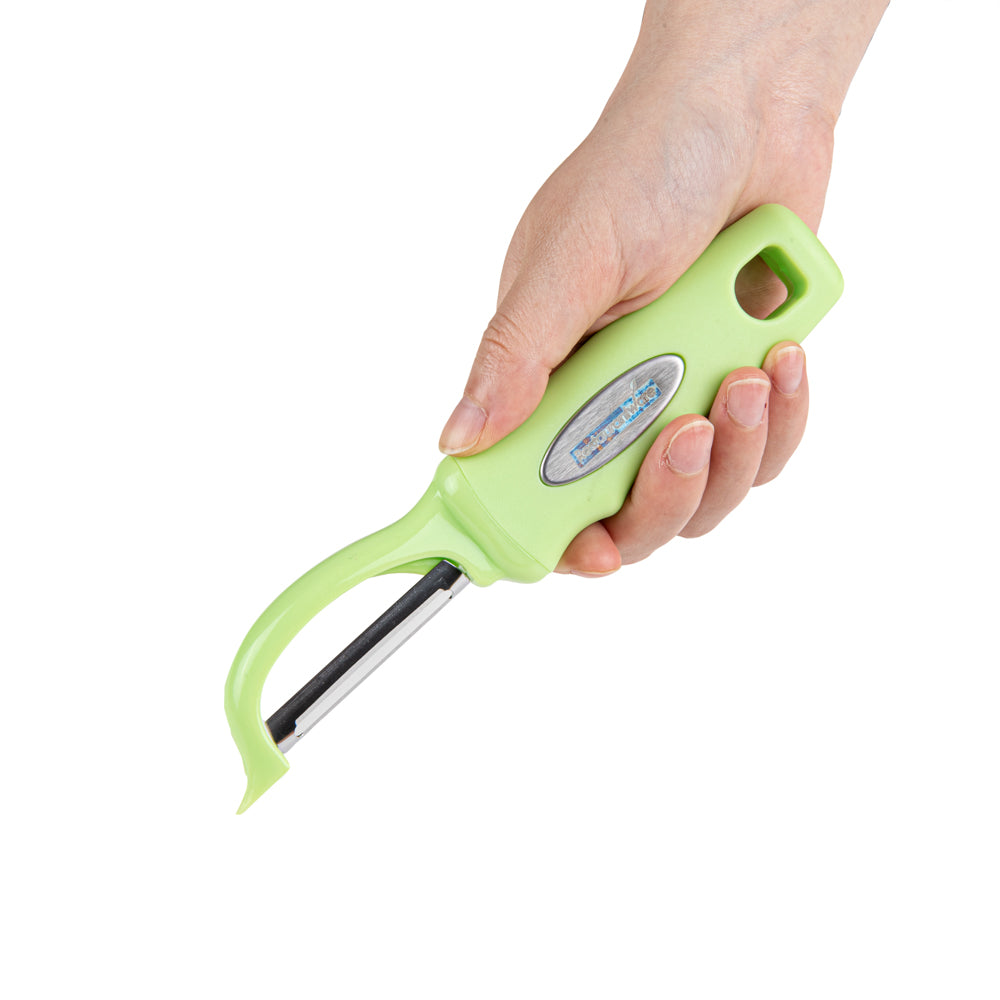 Comfy Grip Green Stainless Steel Vegetable Peeler - 7 1/2" - 1 count box