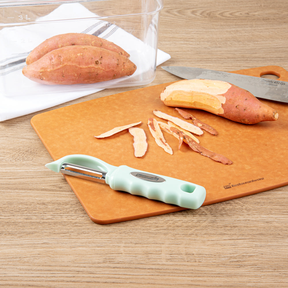 Comfy Grip Teal Stainless Steel Vegetable Peeler - 7 1/2" - 1 count box