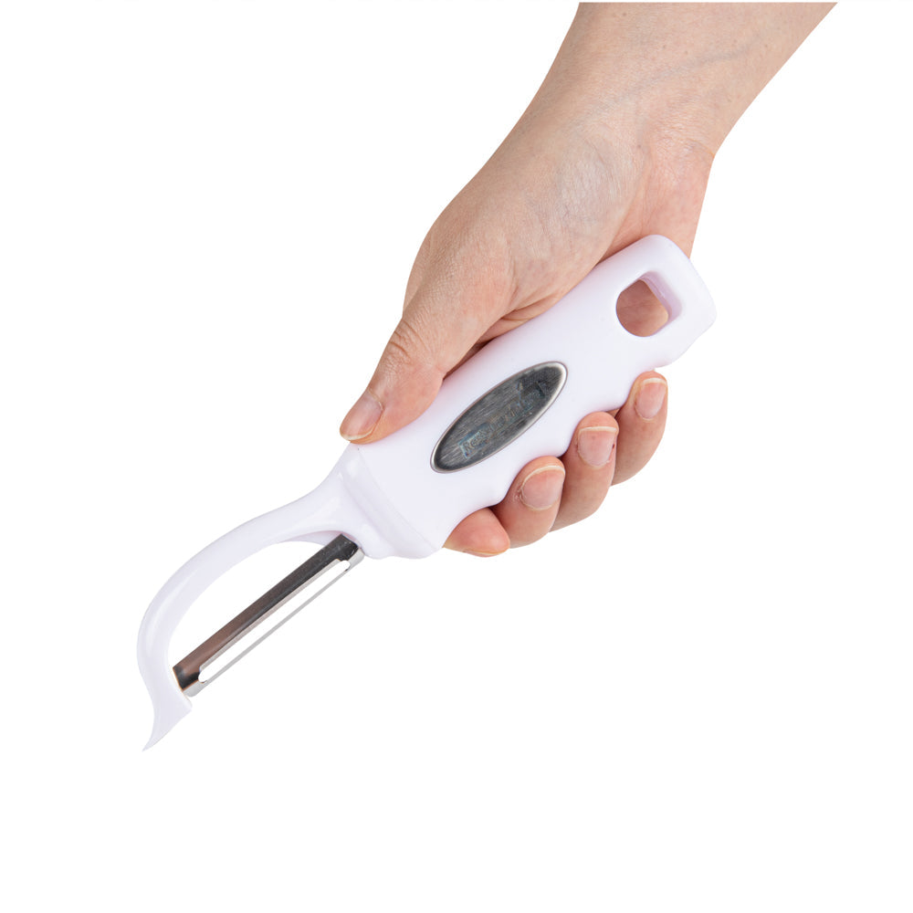 Comfy Grip White Stainless Steel Vegetable Peeler - 7 1/2" - 1 count box