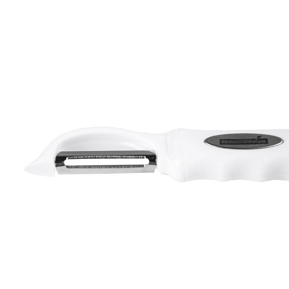 Comfy Grip White Stainless Steel Vegetable Peeler - 7 1/2" - 1 count box