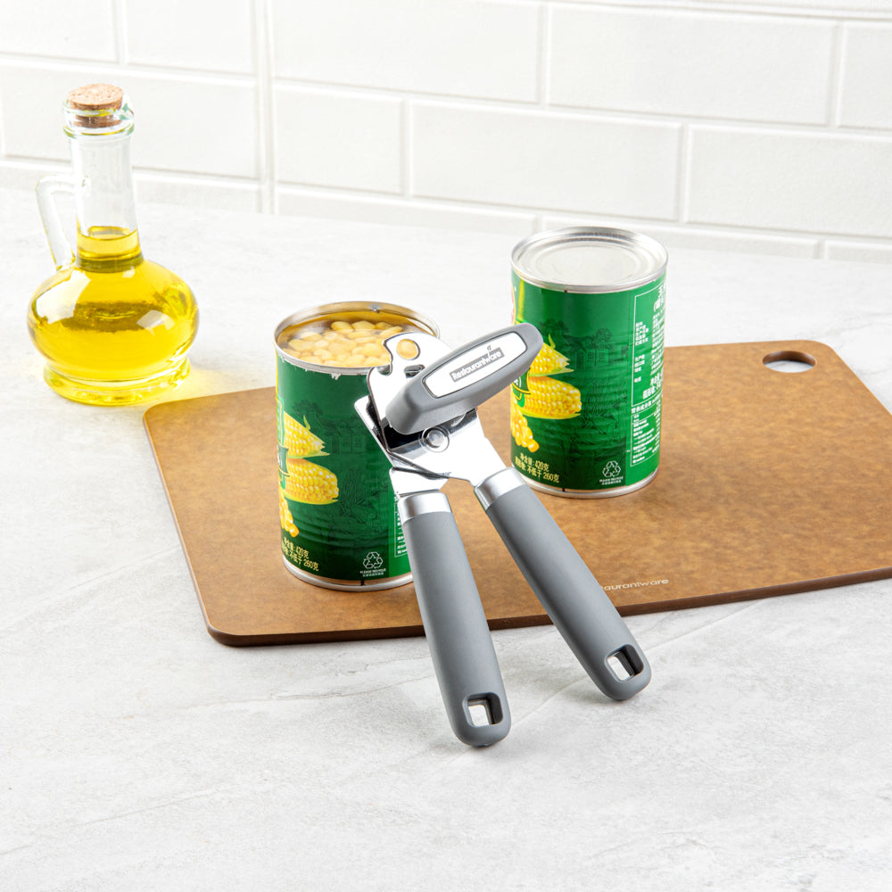 Comfy Grip Gray Stainless Steel Can Opener - 7 3/4" x 2" x 2" - 1 count box