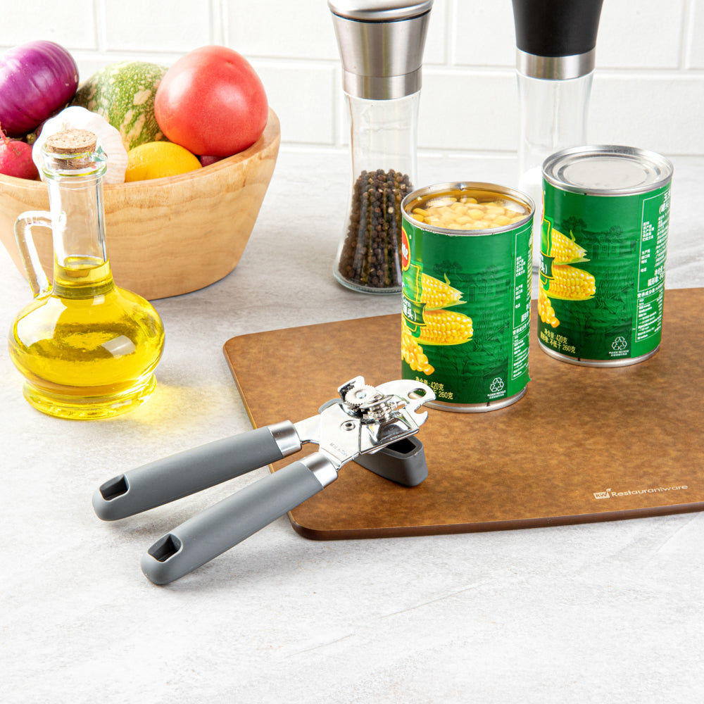 Comfy Grip Gray Stainless Steel Can Opener - 7 3/4" x 2" x 2" - 1 count box