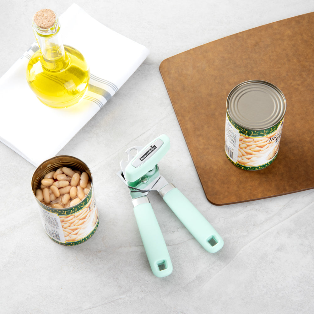 Comfy Grip Mint Green Stainless Steel Can Opener - 7 3/4" x 2" x 2 1/4" - 1 count box