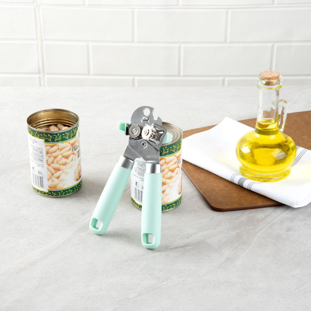 Comfy Grip Mint Green Stainless Steel Can Opener - 7 3/4" x 2" x 2 1/4" - 1 count box