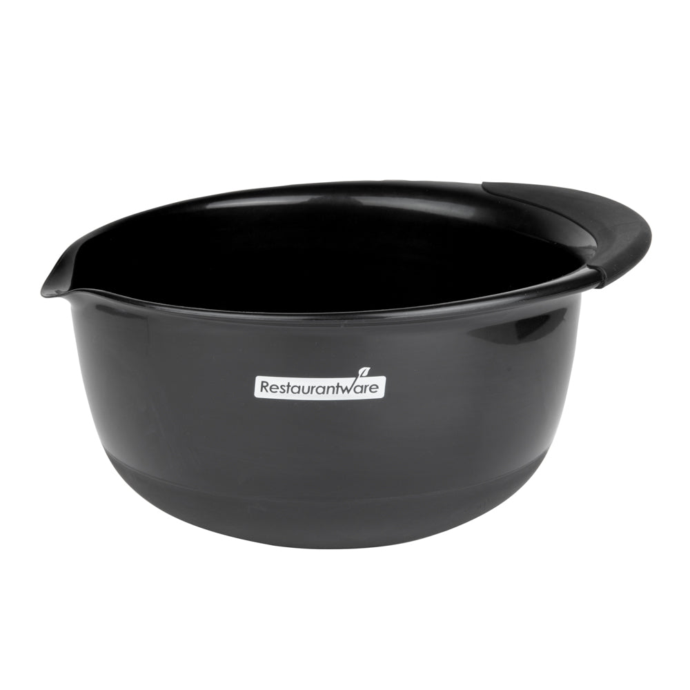Comfy Grip Black Plastic 3-Piece Mixing Bowl Set - with Pour Spout - 1 count box