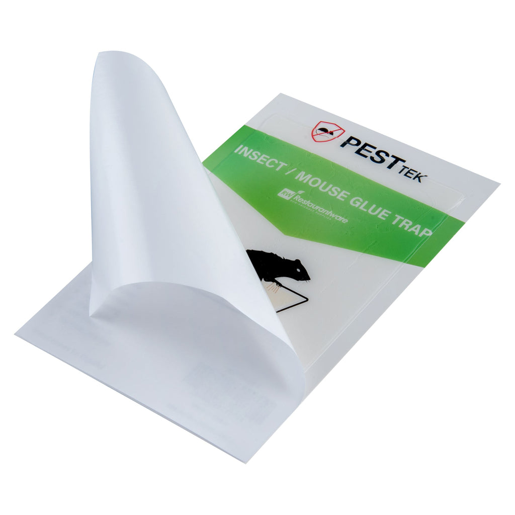 Pest Tek Paper Insect / Mouse Glue Board Trap - Set of 2 - 8 1/4" x 5 1/4" - 10 count box