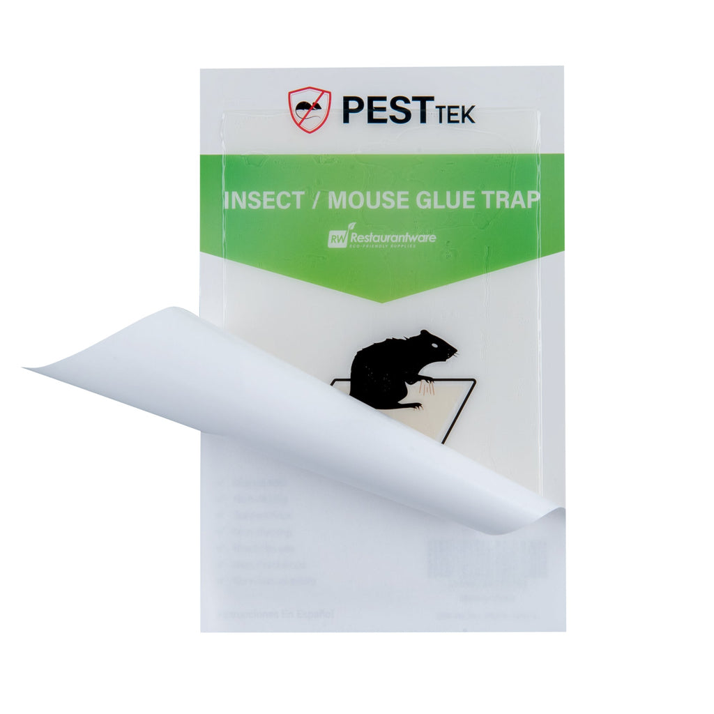 Pest Tek Paper Insect / Mouse Glue Board Trap - Set of 2 - 8 1/4" x 5 1/4" - 10 count box