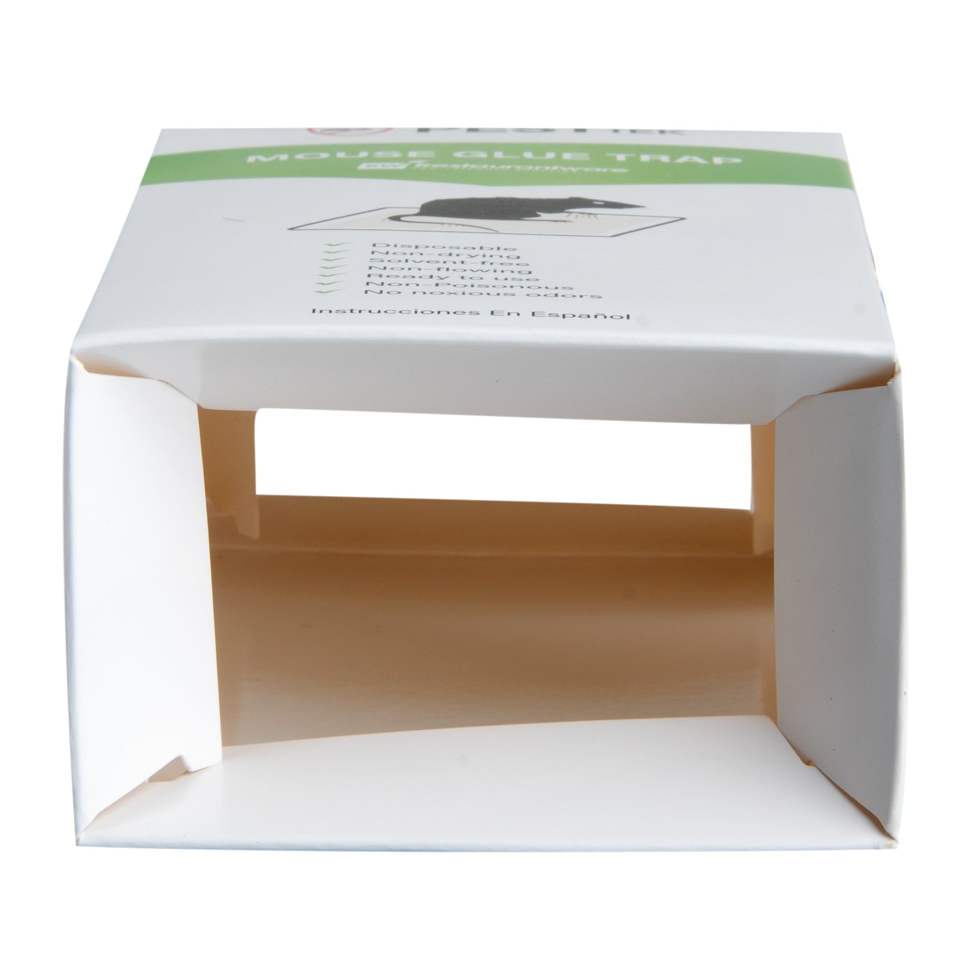 Pest Tek Paper Mouse Glue Trap - Covered, Set of 3 - 6" x 3" x 2" - 10 count box