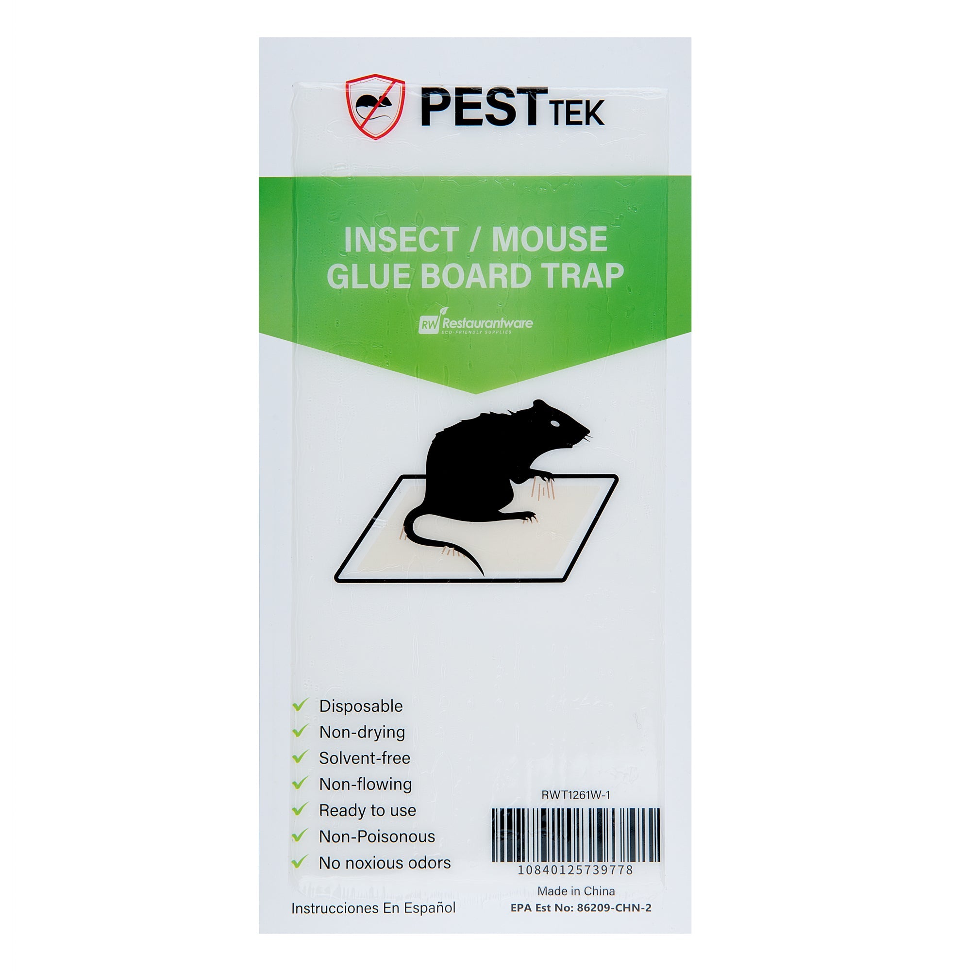 Pest Tek Paper Insect / Mouse Glue Board Trap - Set of 24 - 11" x 5 1/4" - 1 count box