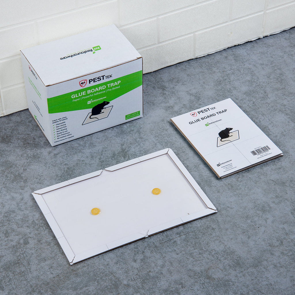 Pest Tek Paper Glue Board Trap - for Rat, Mouse, Snake and Roach - 8 1/2" x 6 1/2" x 1/2" - 1 count box