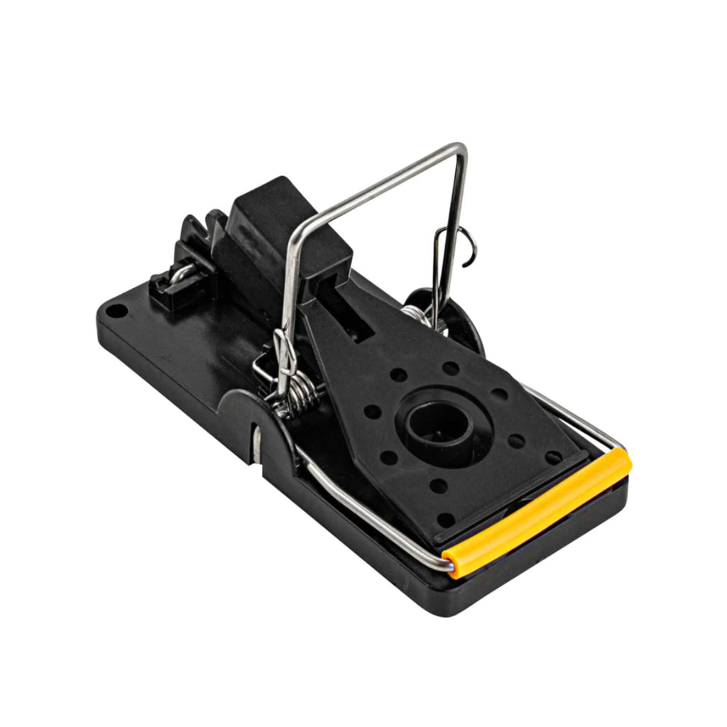 Pest Tek Black Plastic Mouse Trap - Kill Bar, Reusable - 3 3/4" x 1 3/4" x 2 1/4" - 6 count box