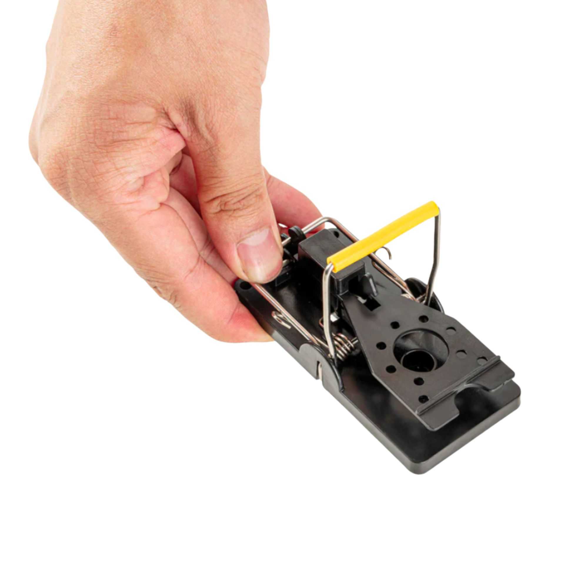 Pest Tek Black Plastic Mouse Trap - Kill Bar, Reusable - 3 3/4" x 1 3/4" x 2 1/4" - 2 count box