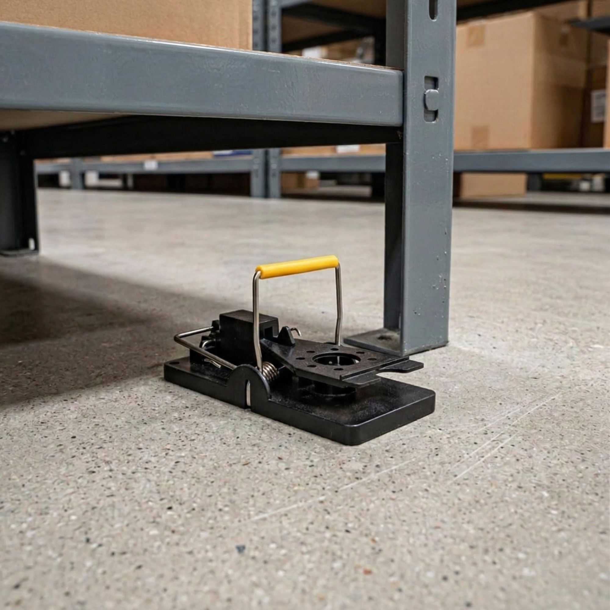 Pest Tek Black Plastic Mouse Trap - Kill Bar, Reusable - 3 3/4" x 1 3/4" x 2 1/4" - 6 count box