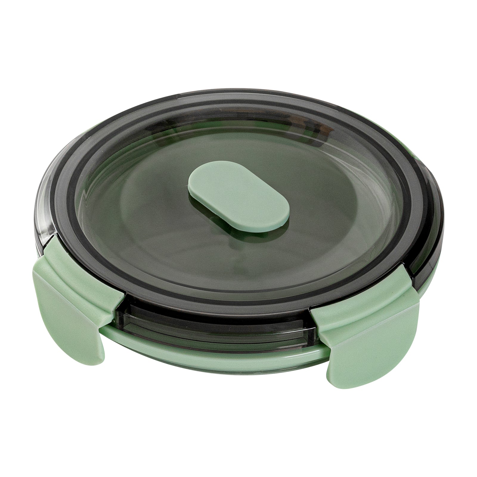 Fresh Hero 14 oz Green Plastic Airtight Food Storage Container - with Vented Lid, Collapsible - 5 1/2" x 5 1/2" x 2 3/4" - 1 count box