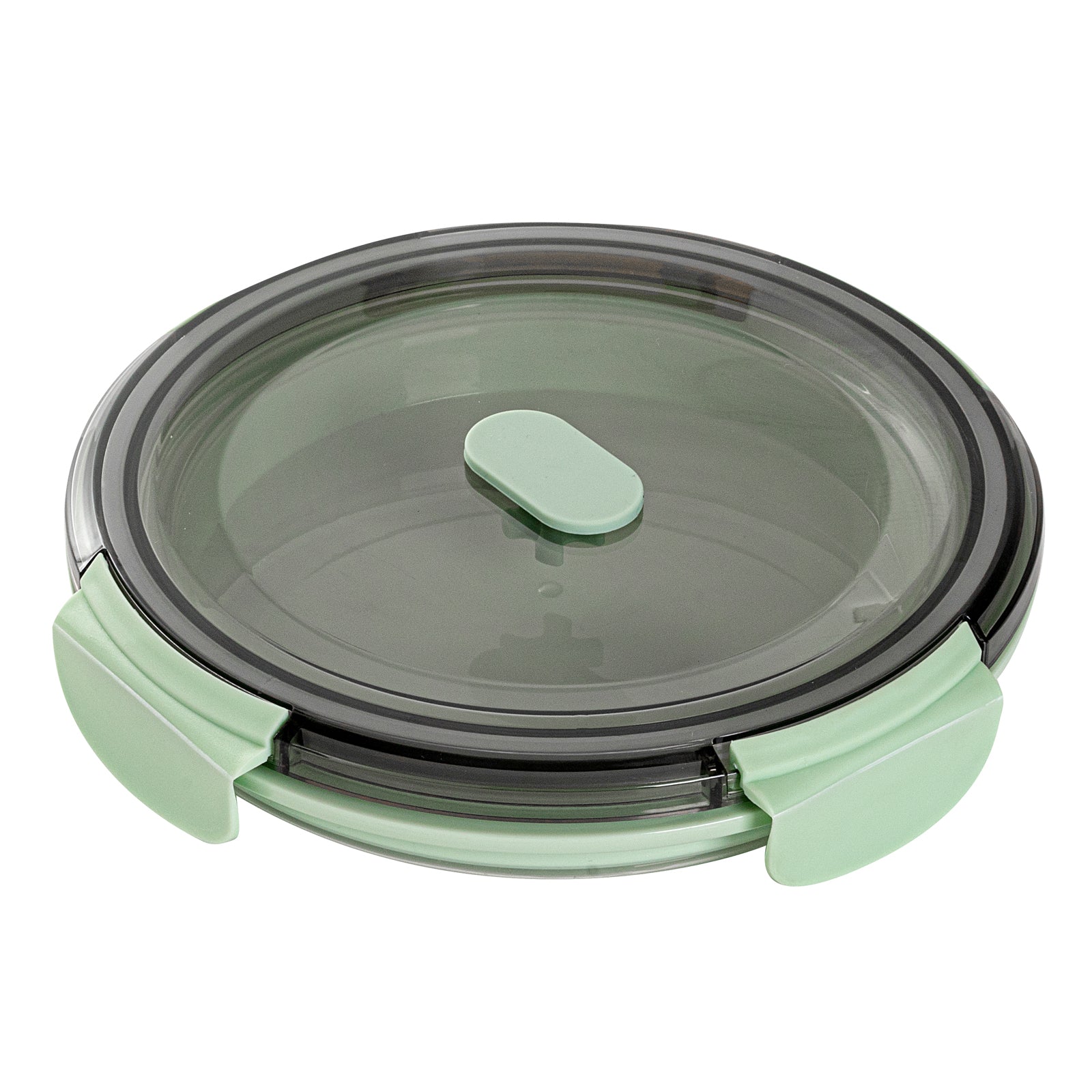 Fresh Hero 34 oz Green Plastic Airtight Food Storage Container - with Vented Lid, Collapsible - 7 1/4" x 7 1/4" x 3" - 20 count box
