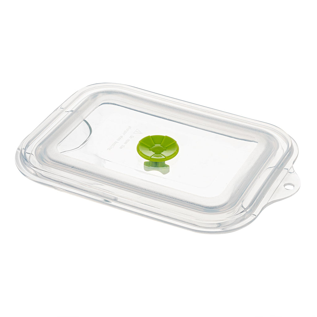 Fresh Hero 32 oz Green Silicone Airtight Food Storage Container - with Vented Lid, Collapsible - 7 3/4" x 5 1/2" x 2 3/4" - 20 count box