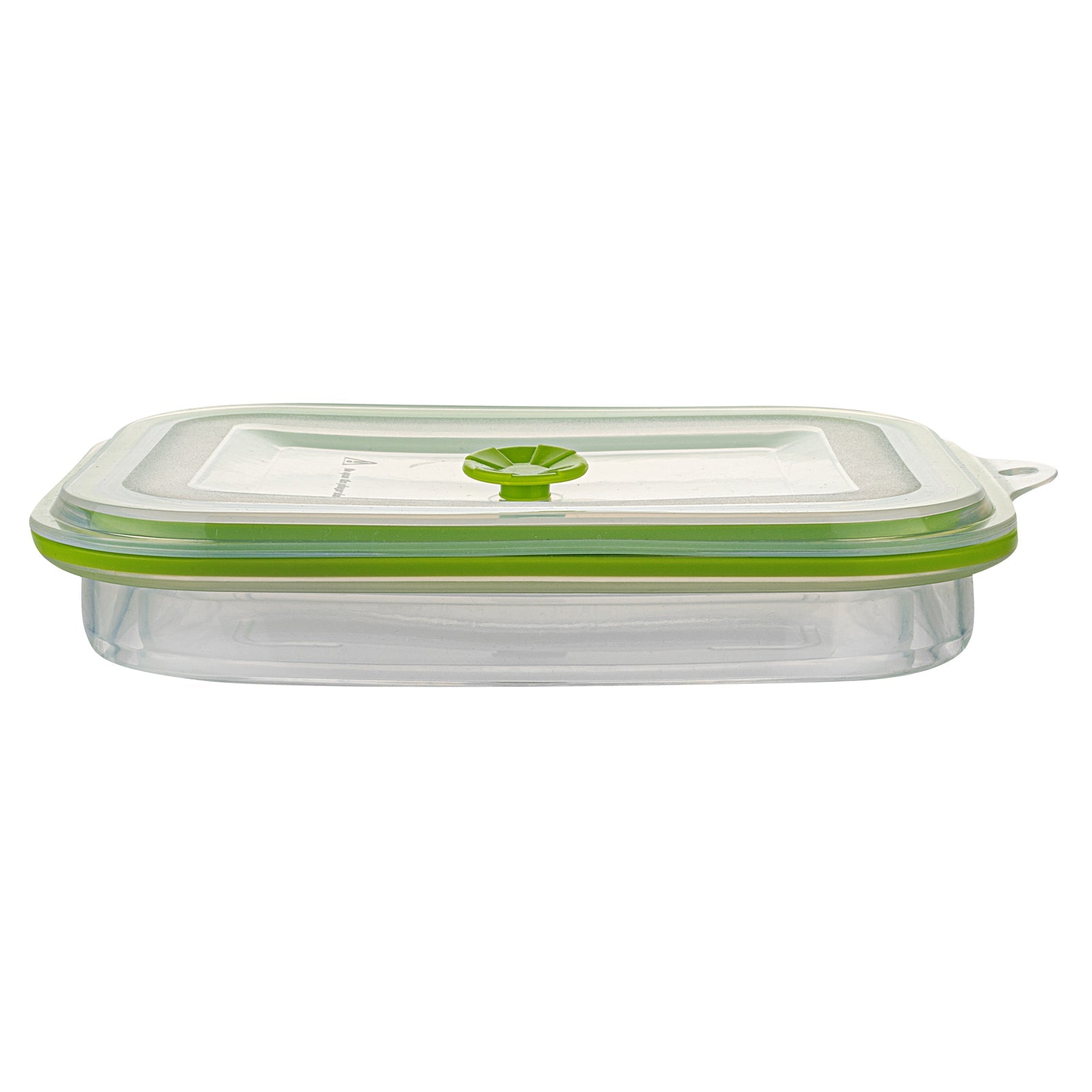 Fresh Hero 51 oz Green Silicone Airtight Food Storage Container - with Vented Lid, Collapsible - 9 1/4" x 7" x 3" - 1 count box