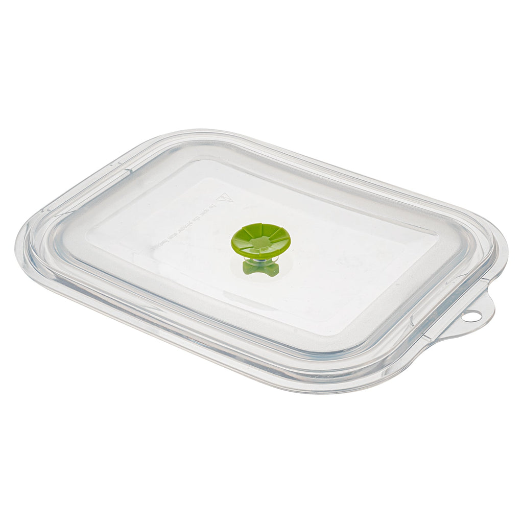 Fresh Hero 51 oz Green Silicone Airtight Food Storage Container - with Vented Lid, Collapsible - 9 1/4" x 7" x 3" - 20 count box