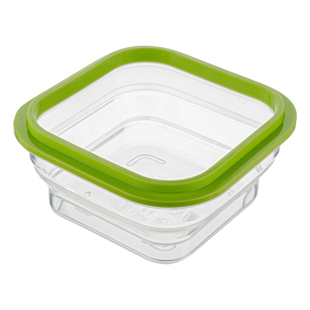 Fresh Hero 16 oz Green Silicone Airtight Food Storage Container - with Vented Lid, Collapsible - 5 1/4" x 5 1/4" x 2 3/4" - 1 count box