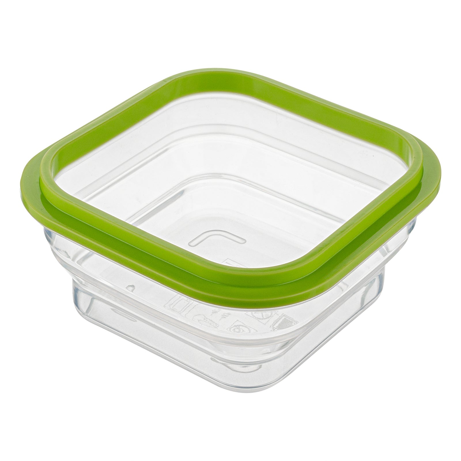 Fresh Hero 16 oz Green Silicone Airtight Food Storage Container - with Vented Lid, Collapsible - 5 1/4" x 5 1/4" x 2 3/4" - 1 count box