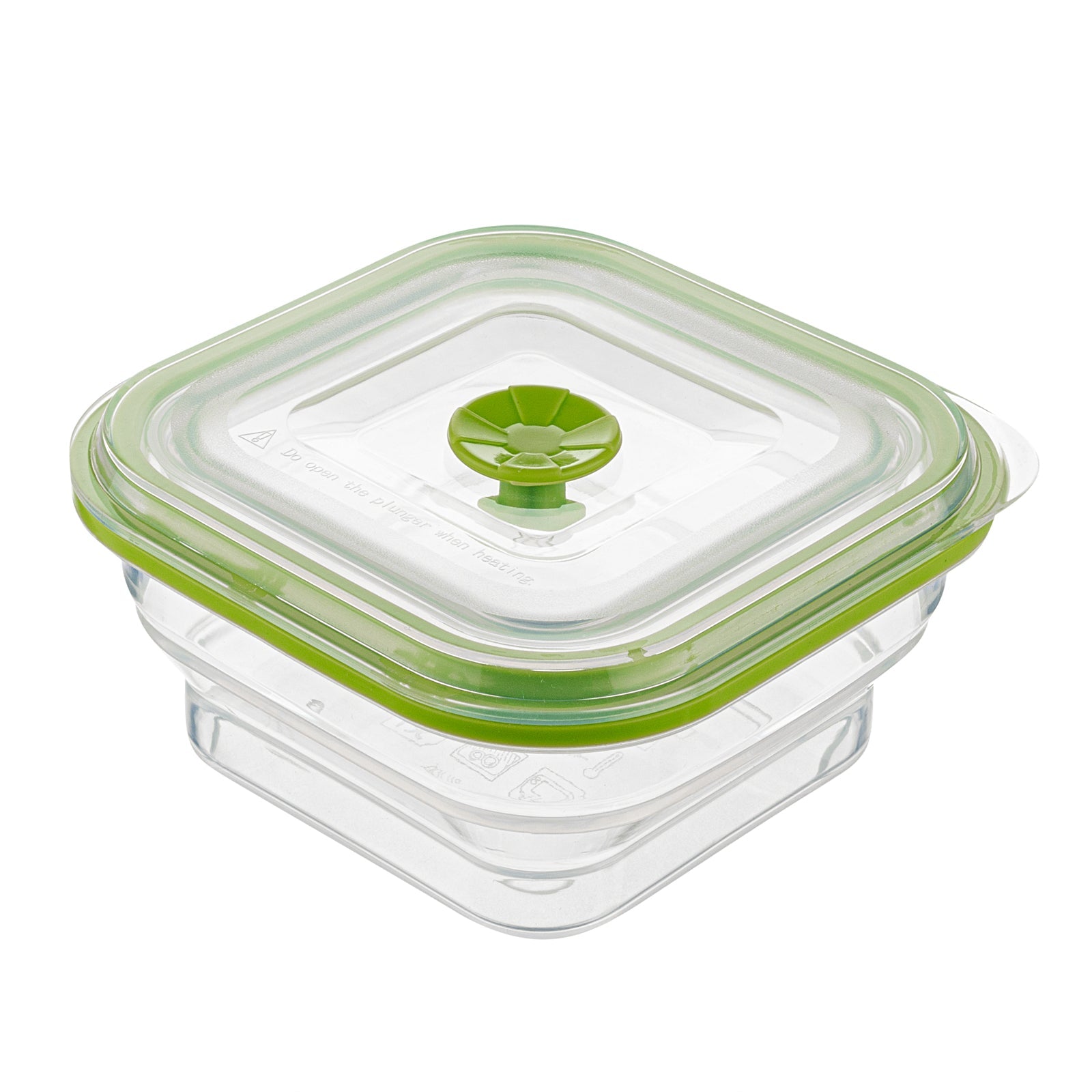 Fresh Hero 16 oz Green Silicone Airtight Food Storage Container - with Vented Lid, Collapsible - 5 1/4" x 5 1/4" x 2 3/4" - 20 count box