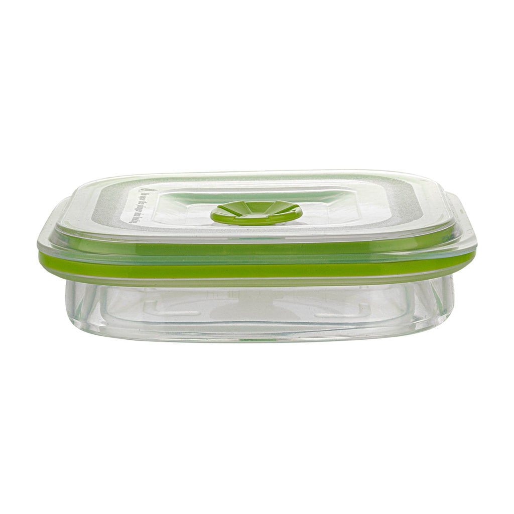 Fresh Hero 16 oz Green Silicone Airtight Food Storage Container - with Vented Lid, Collapsible - 5 1/4" x 5 1/4" x 2 3/4" - 20 count box