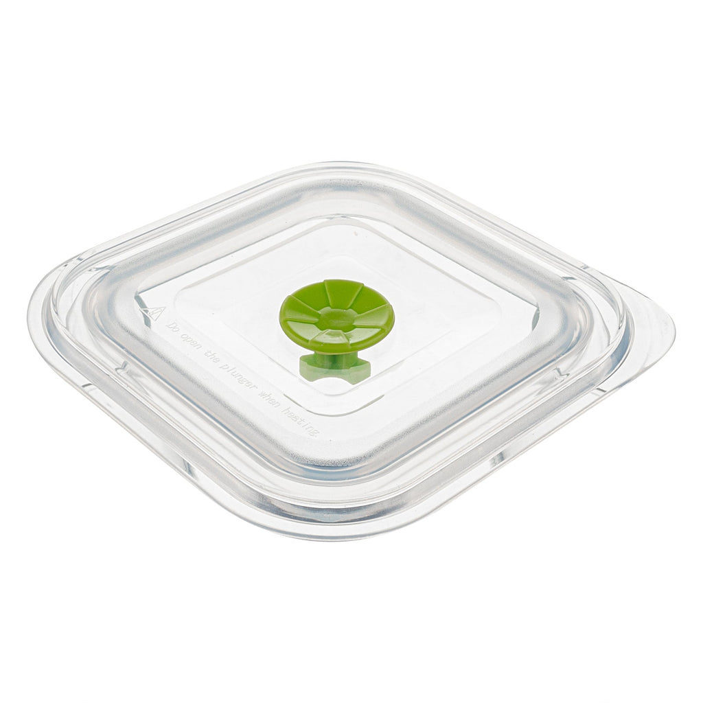 Fresh Hero 16 oz Green Silicone Airtight Food Storage Container - with Vented Lid, Collapsible - 5 1/4" x 5 1/4" x 2 3/4" - 20 count box
