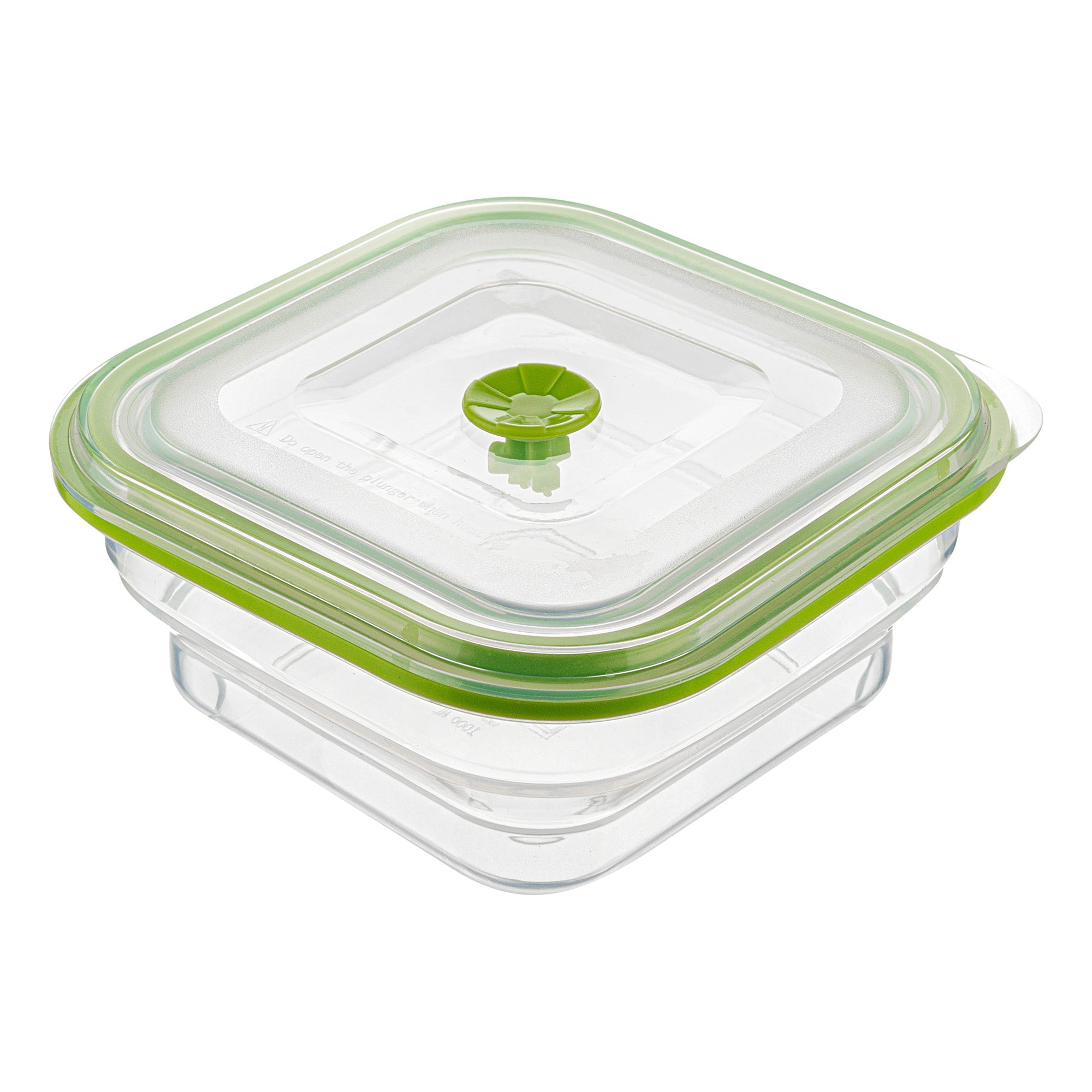 Fresh Hero 37 oz Green Silicone Airtight Food Storage Container - with Vented Lid, Collapsible - 7" x 7" x 3" - 1 count box