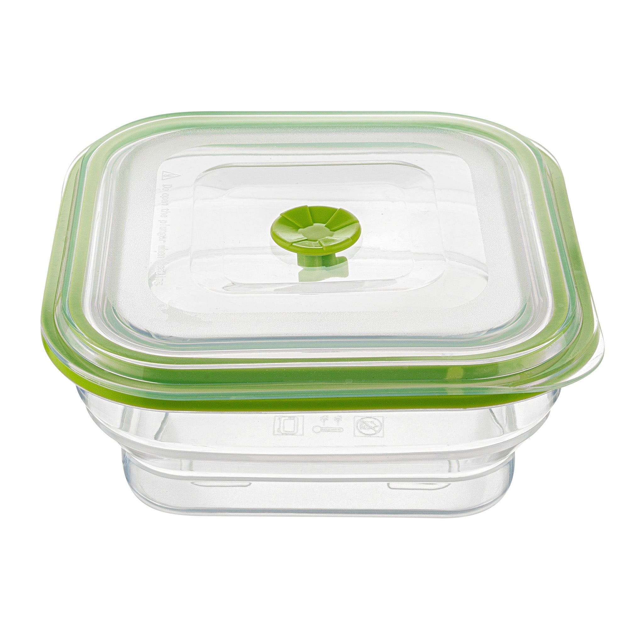 Fresh Hero 37 oz Green Silicone Airtight Food Storage Container - with Vented Lid, Collapsible - 7" x 7" x 3" - 1 count box