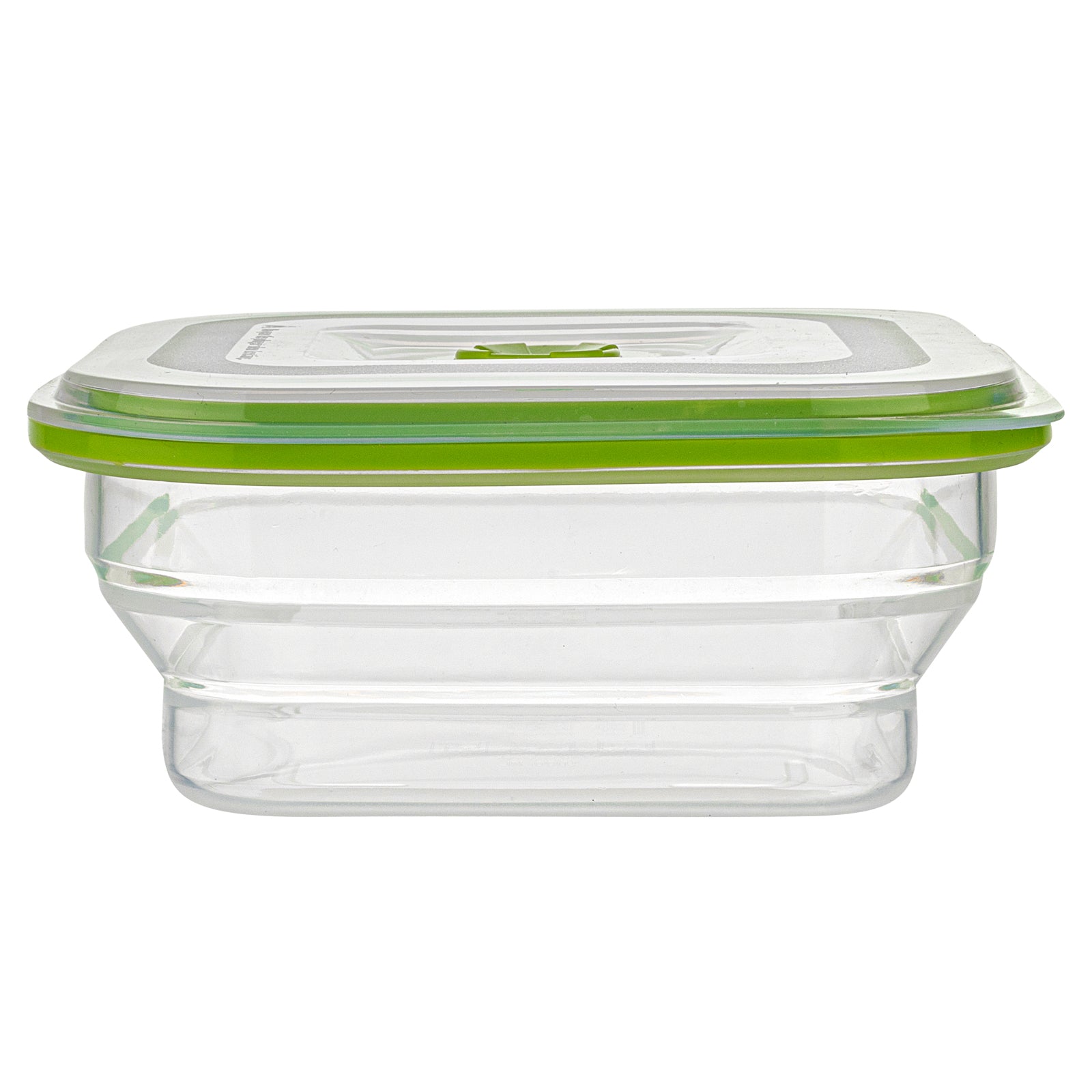 Fresh Hero 37 oz Green Silicone Airtight Food Storage Container - with Vented Lid, Collapsible - 7" x 7" x 3" - 1 count box