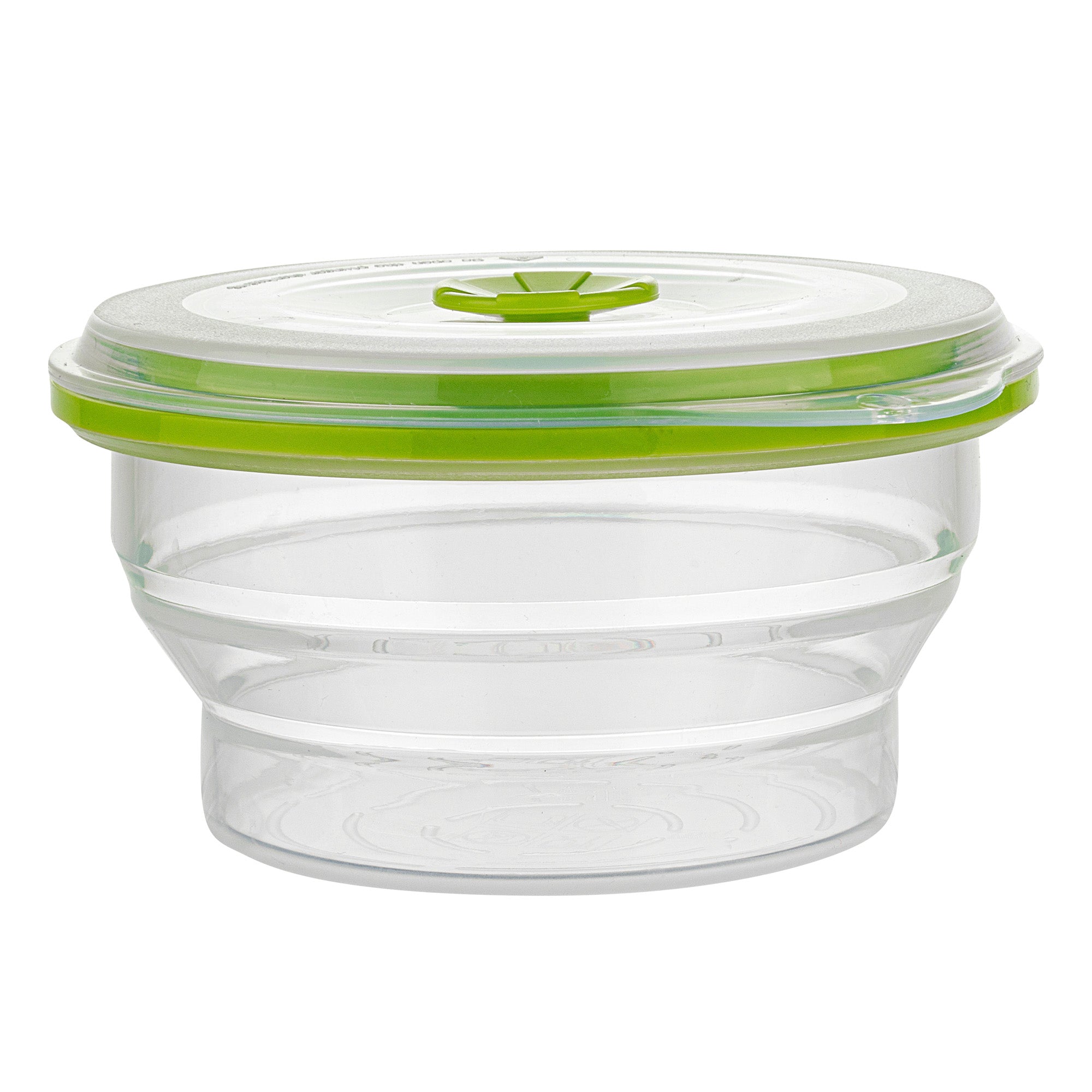 Fresh Hero 16 oz Green Silicone Airtight Food Storage Container - with Vented Lid, Collapsible - 5 3/4" x 5 3/4" x 2 3/4" - 1 count box