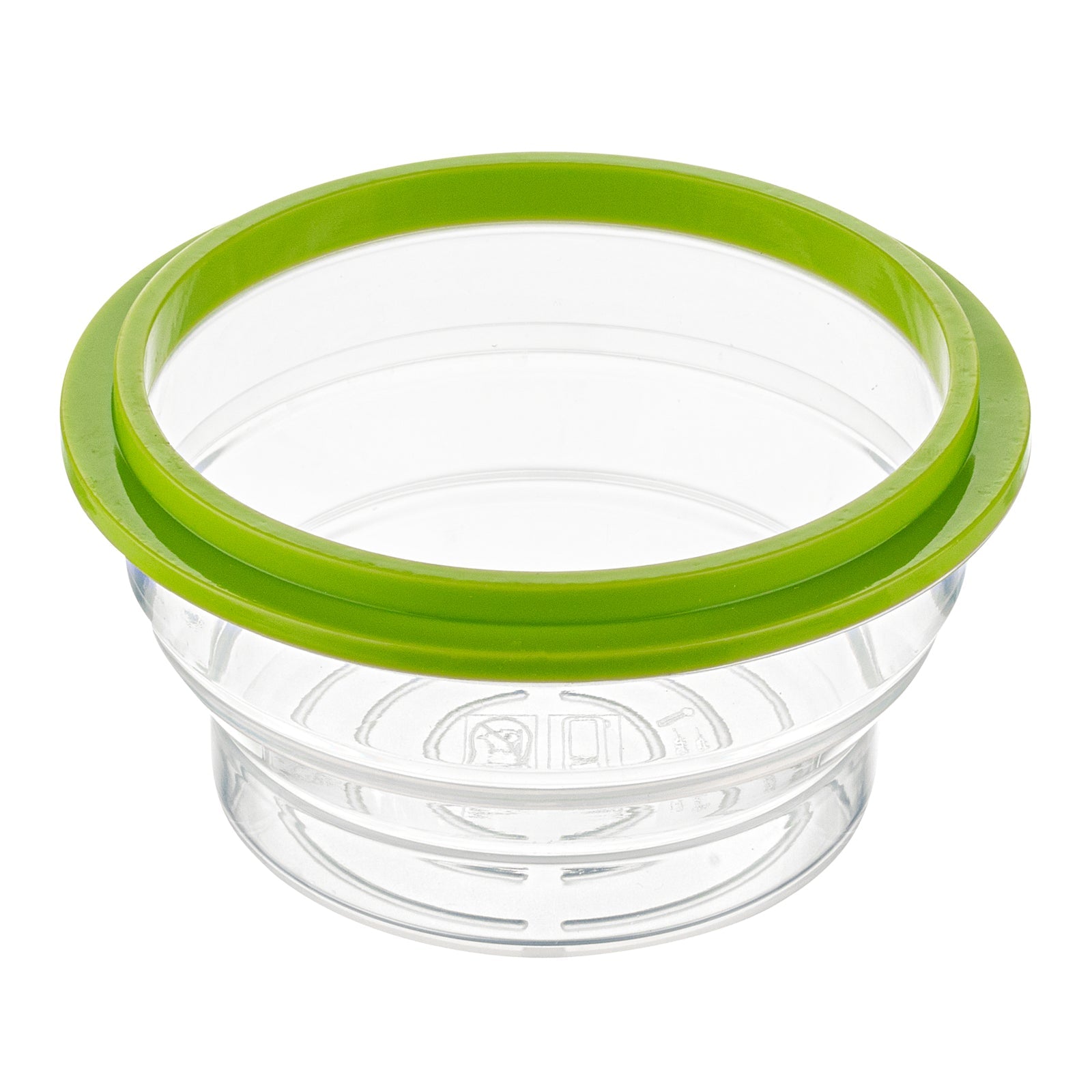 Fresh Hero 16 oz Green Silicone Airtight Food Storage Container - with Vented Lid, Collapsible - 5 3/4" x 5 3/4" x 2 3/4" - 1 count box