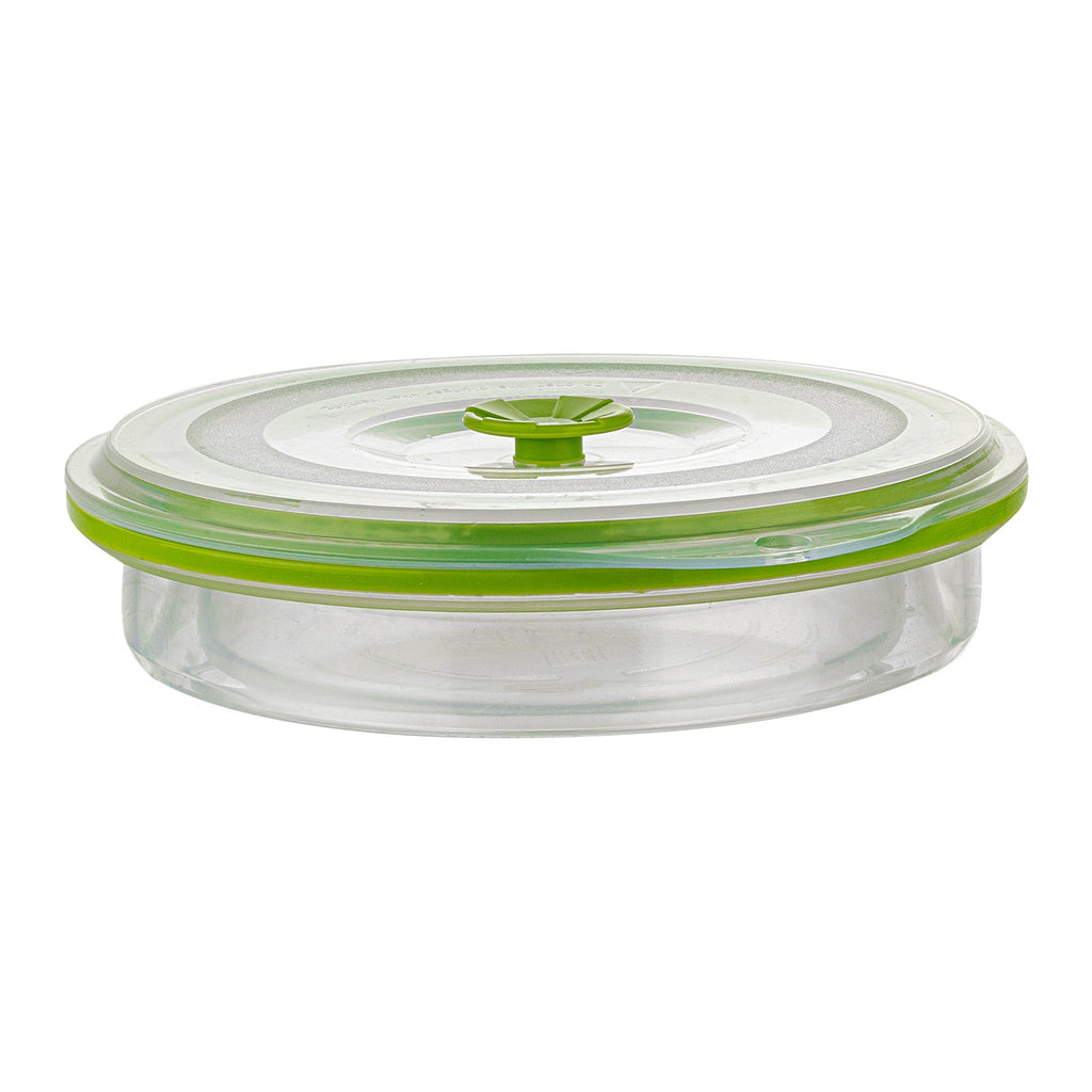 Fresh Hero 31 oz Green Silicone Airtight Food Storage Container - with Vented Lid, Collapsible - 7" x 7" x 3" - 20 count box