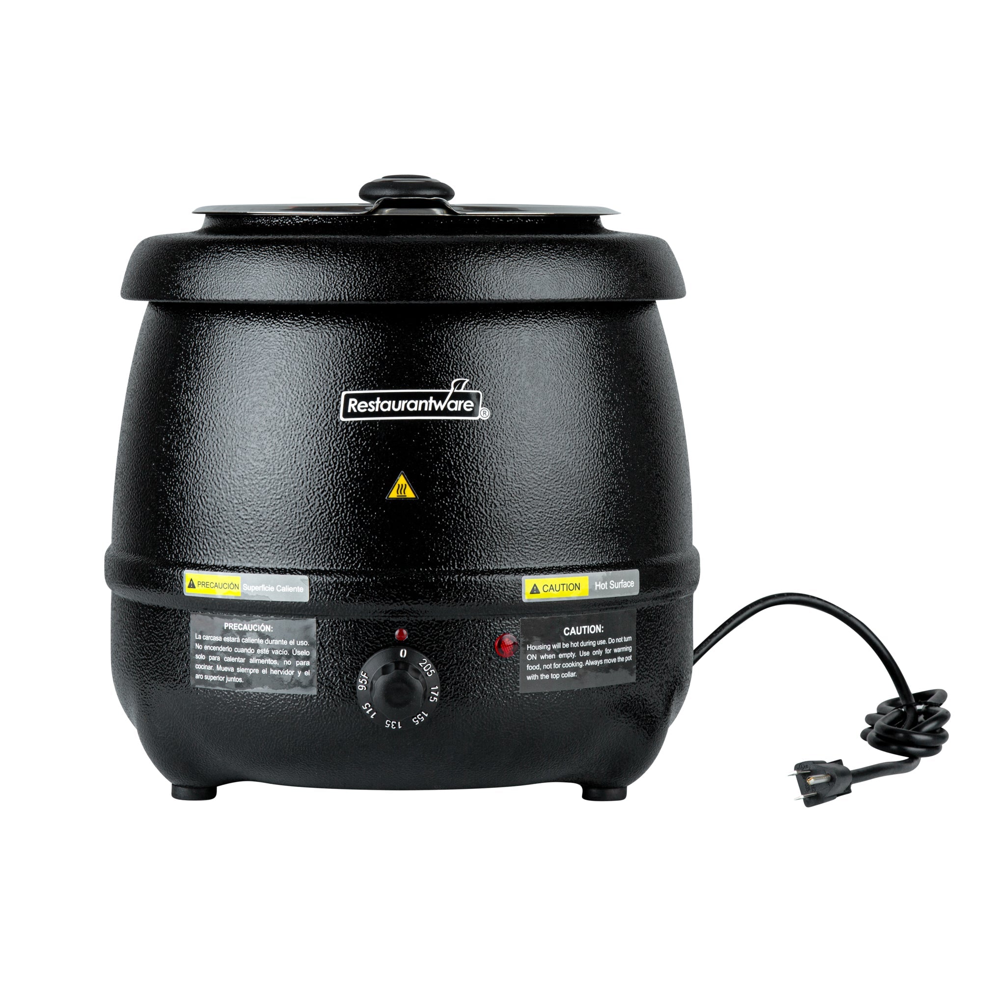 Hi Tek 10 qt Black Soup Kettle Warmer - 110V, 800W - 1 count box