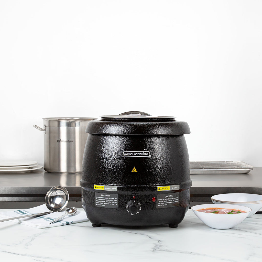 Hi Tek 10 qt Black Soup Kettle Warmer - 110V, 800W - 1 count box