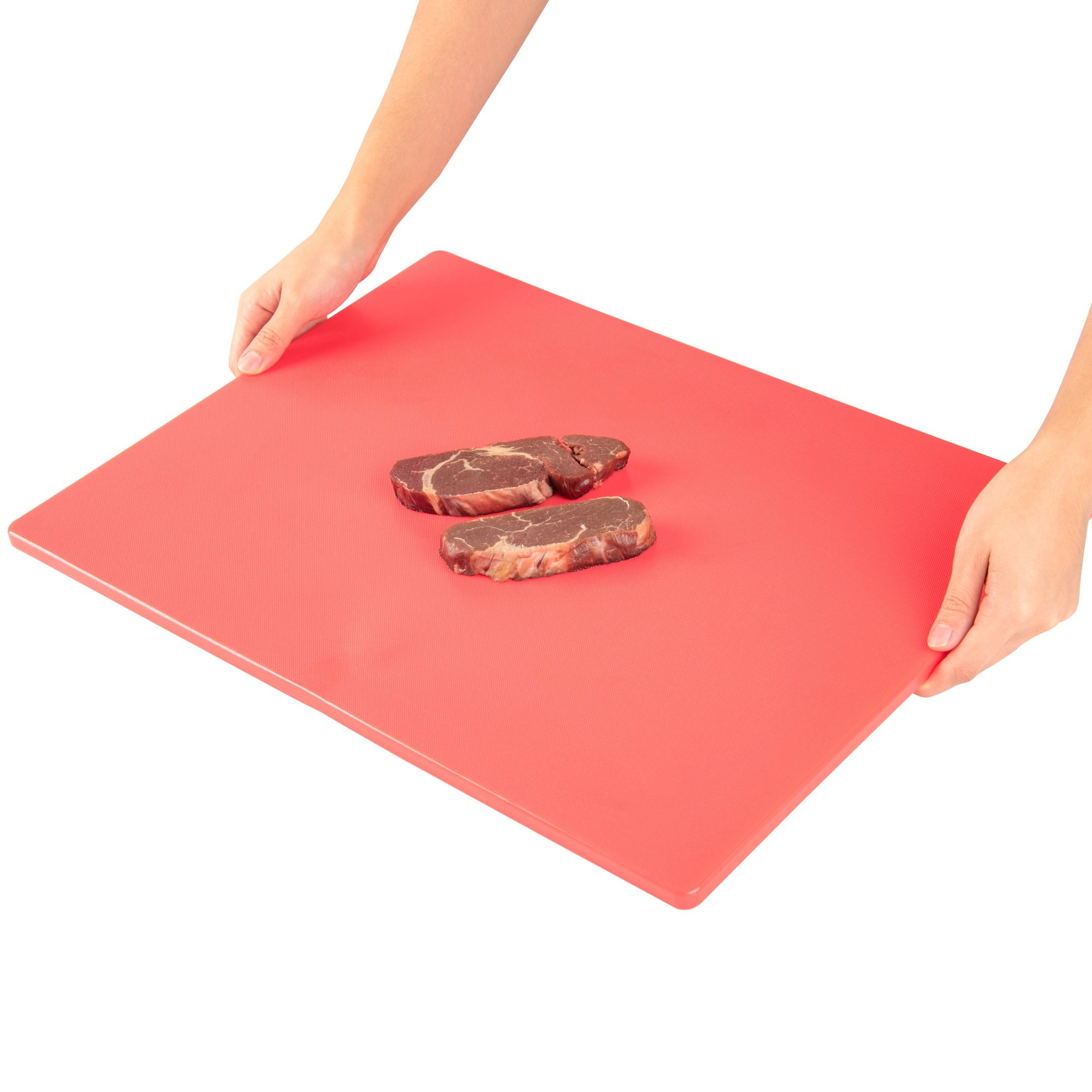 Chef 101 Red Plastic Cutting Board - 20" x 15" - 1 count box