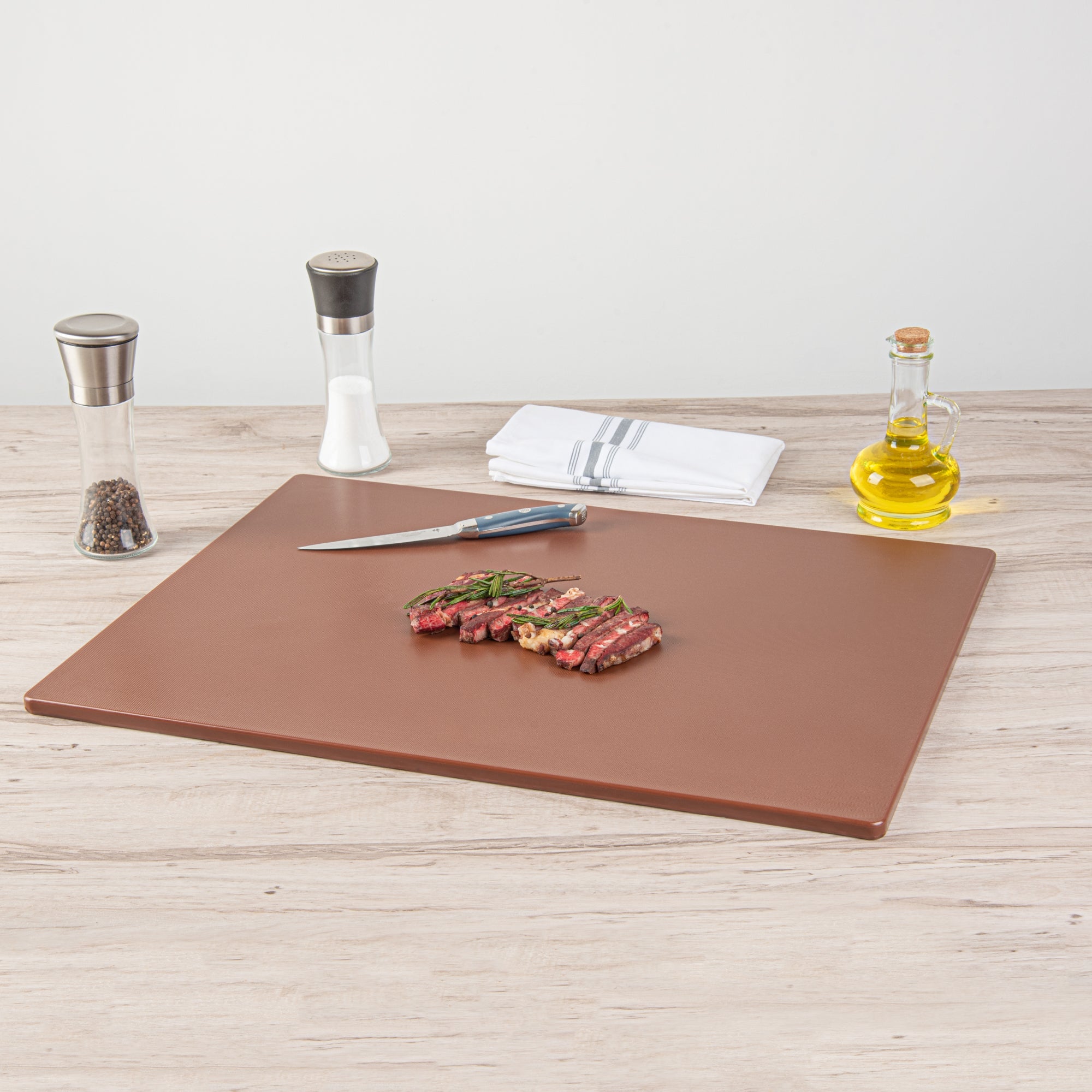 Chef 101 Brown Plastic Cutting Board - 24" x 18" - 1 count box