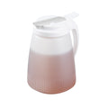 Chef 101 48 oz White Plastic All Purpose / Syrup Dispenser - 5 3/4" x 5" x 6 3/4" - 10 count box