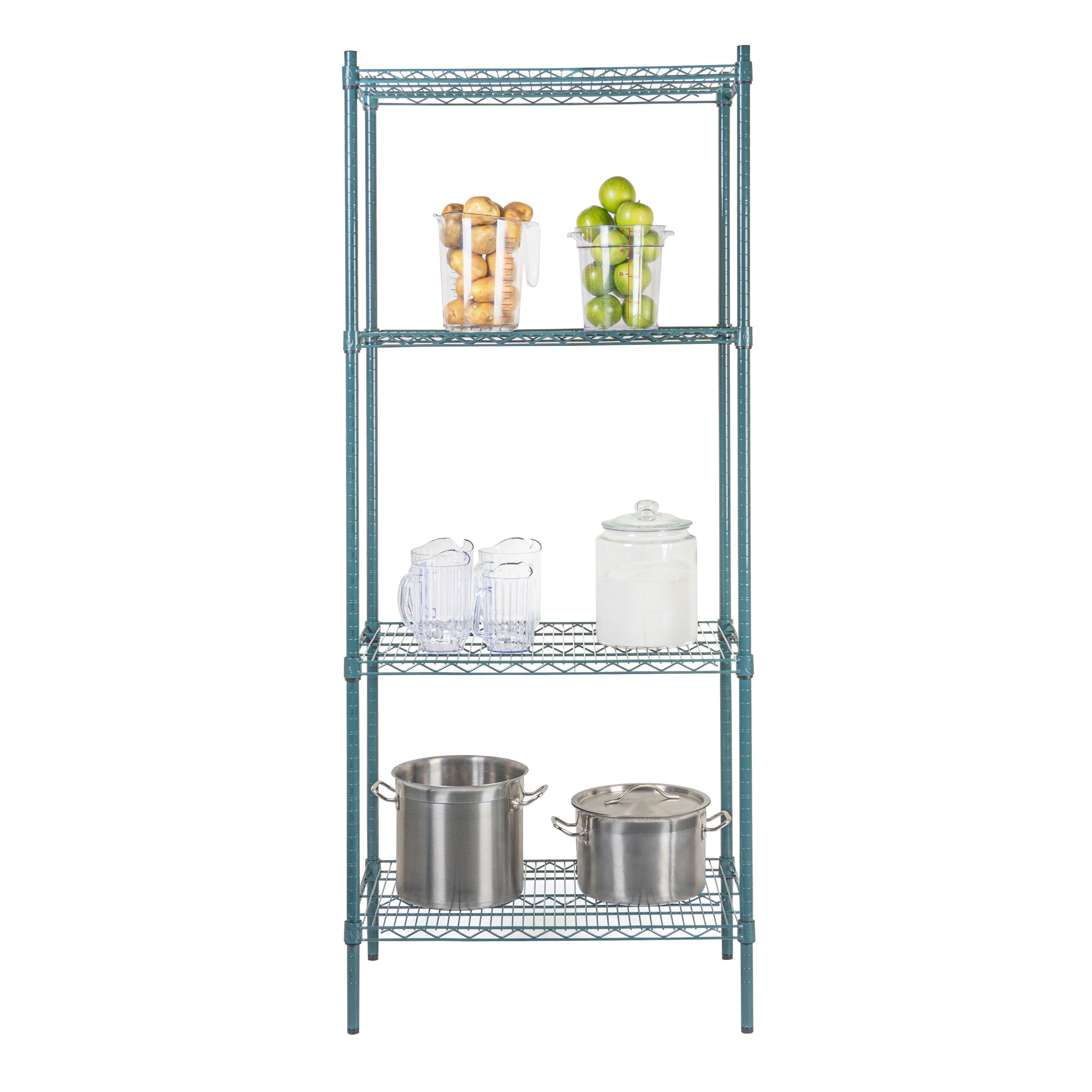 Chef 101 NSF Green Epoxy Shelf - Corrosion-Resistant - 18" x 30" - 4 count box