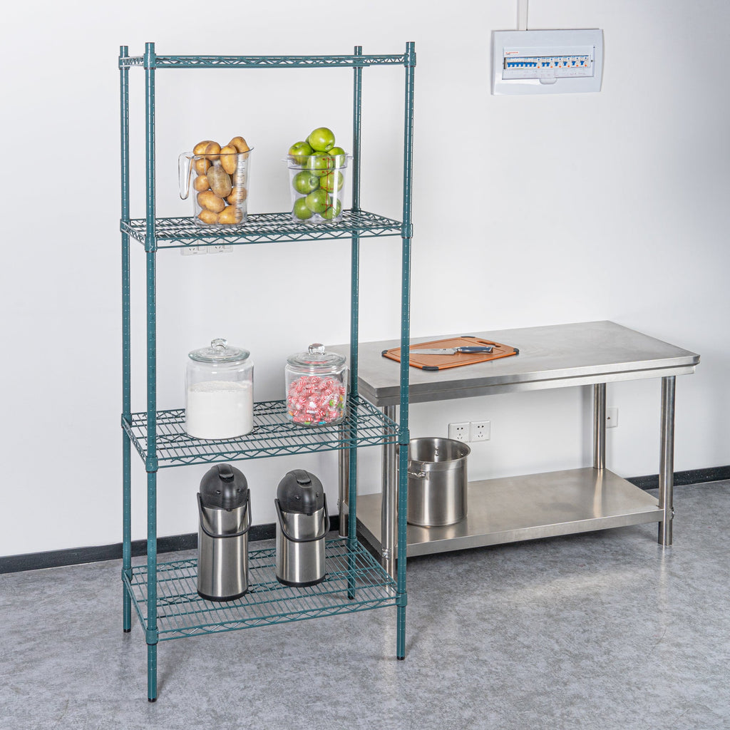 Chef 101 NSF Green Epoxy Shelf - Corrosion-Resistant - 18" x 30" - 4 count box