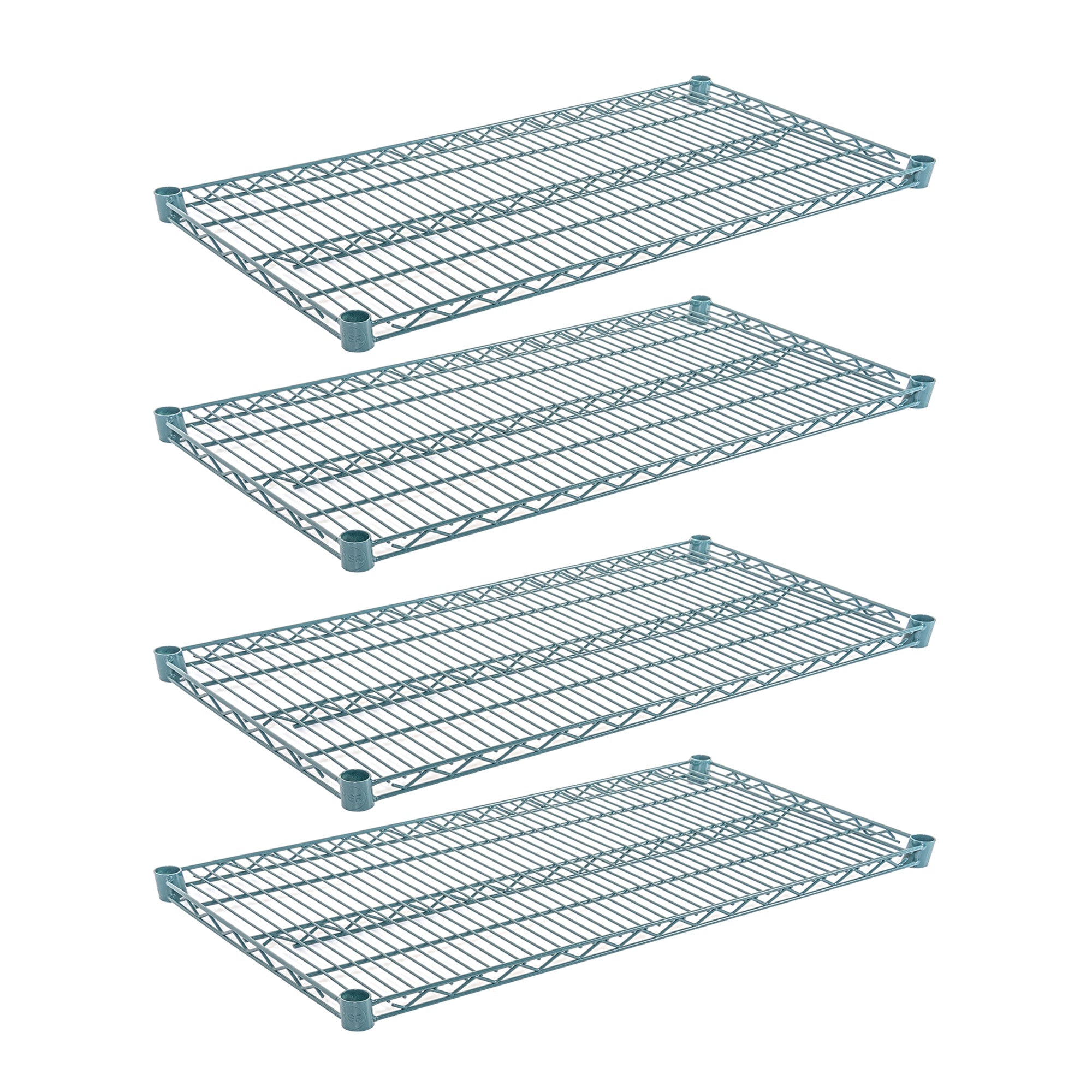 Chef 101 NSF Green Epoxy Shelf - Corrosion-Resistant - 18" x 36" - 4 count box