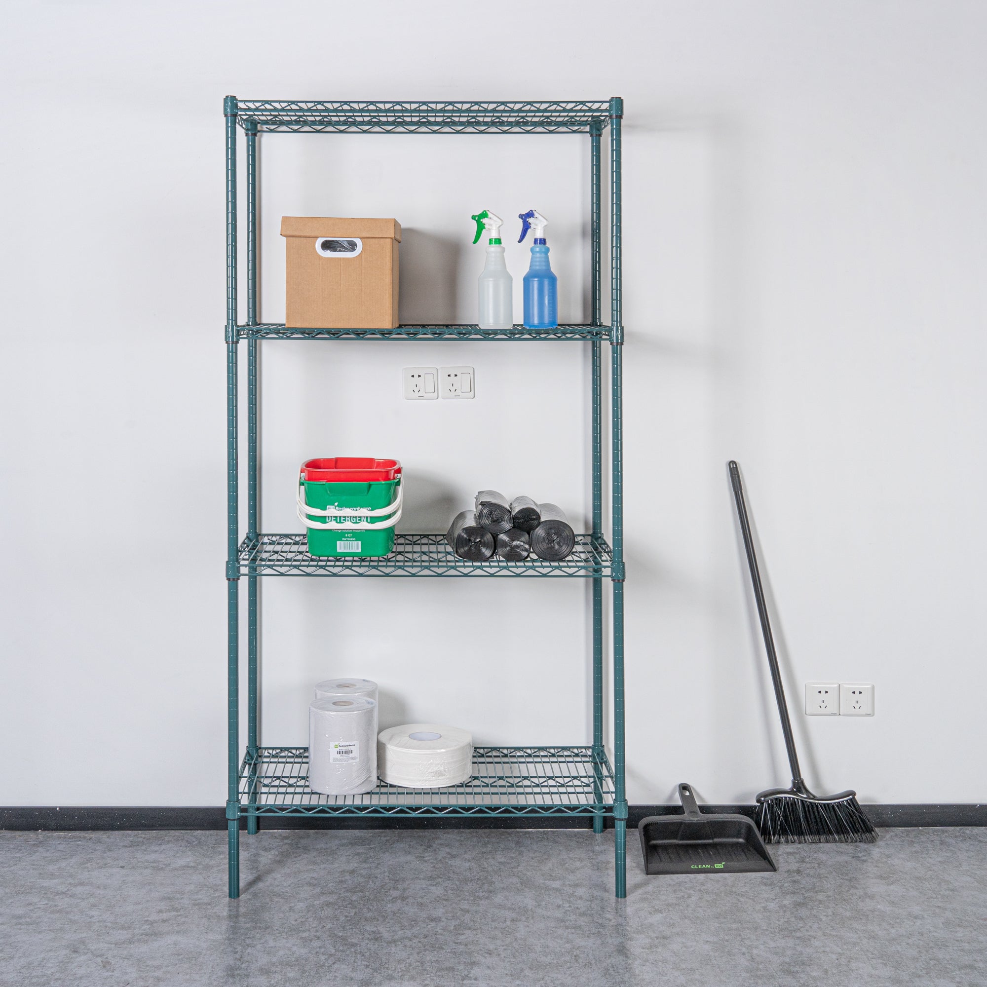 Chef 101 NSF Green Epoxy Shelf - Corrosion-Resistant - 18" x 36" - 4 count box
