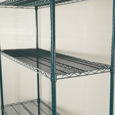 Chef 101 NSF Green Epoxy Shelf - Corrosion-Resistant - 18" x 48" - 4 count box
