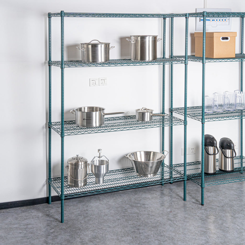 Chef 101 NSF Green Epoxy Shelf - Corrosion-Resistant - 18" x 48" - 4 count box