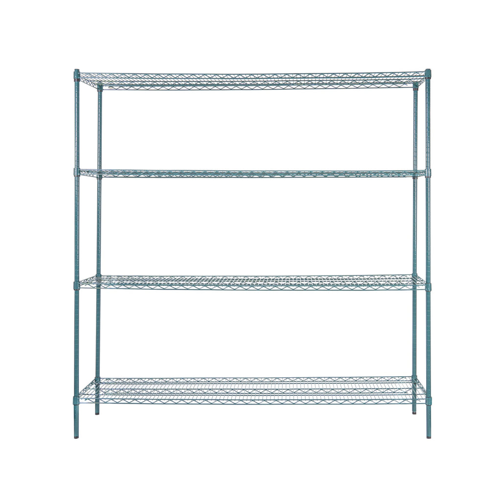 Chef 101 NSF Green Epoxy Shelf - Corrosion-Resistant - 18" x 72" - 4 count box