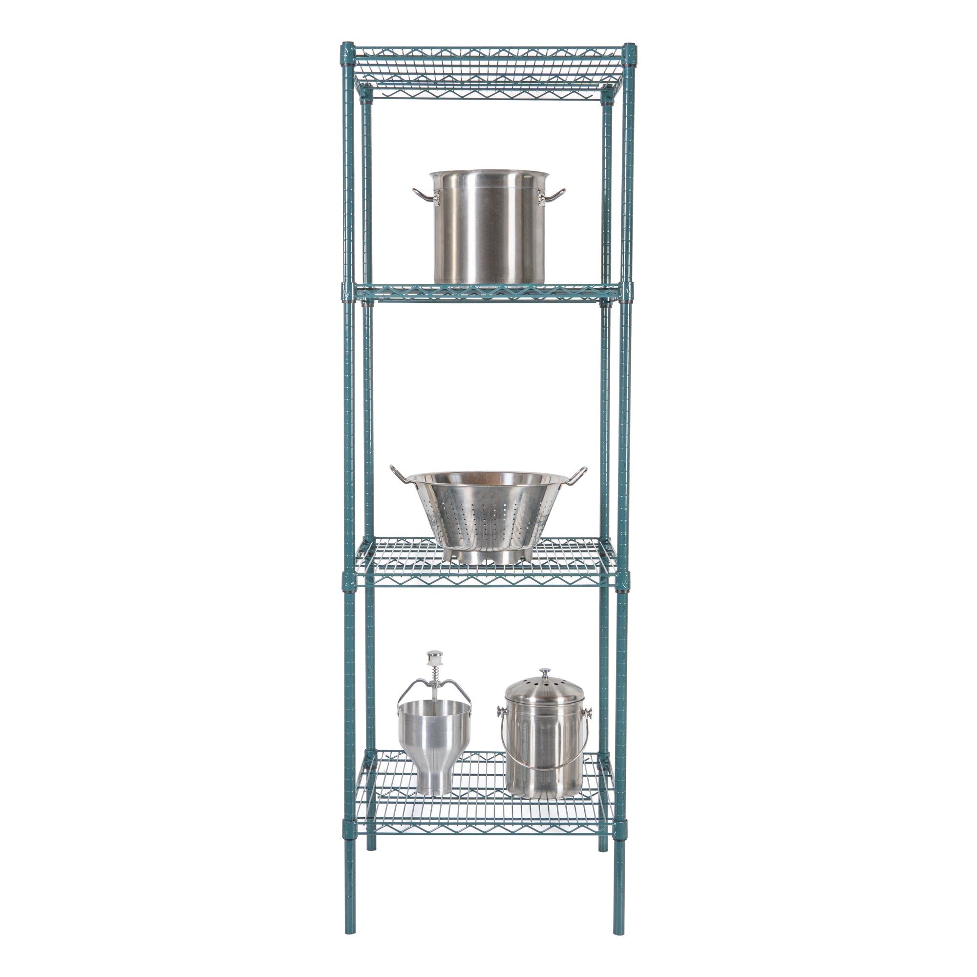 Chef 101 NSF Green Epoxy Shelf - Corrosion-Resistant - 24" x 24" - 4 count box