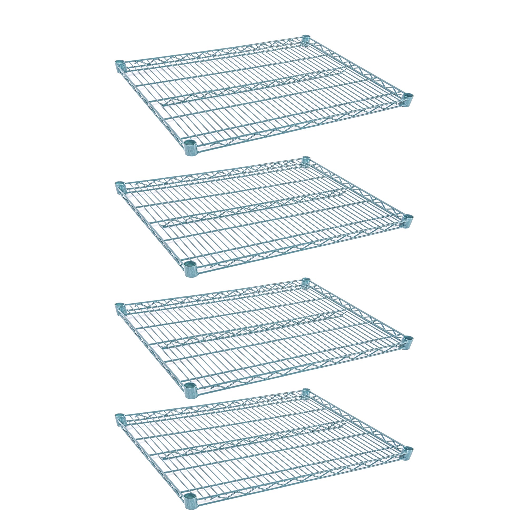 Chef 101 NSF Green Epoxy Shelf - Corrosion-Resistant - 24" x 30" - 4 count box